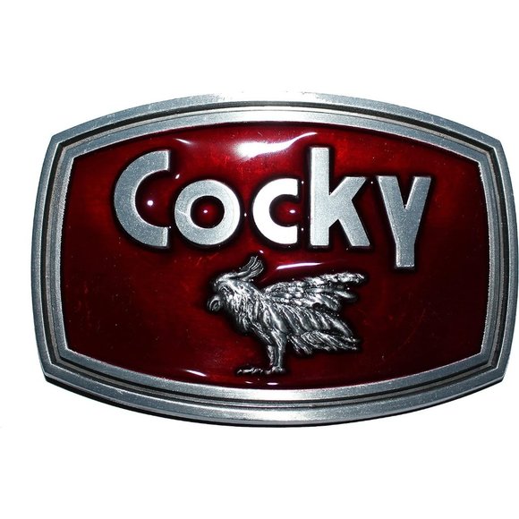 Cocky Belt Buckle Animal Rooster Buckles Men Women Rectangle  Booth\'s \